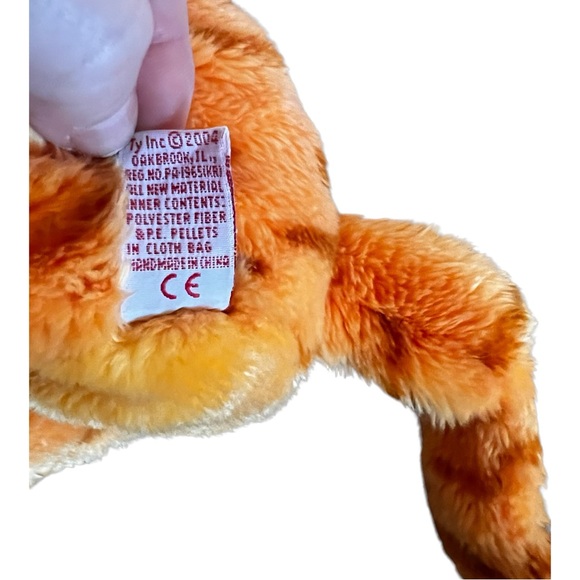 Garfield the Cat TY Super Soft Beanie Buddy 2004 Garfield Movie Sanitized EUC - Picture 9 of 11